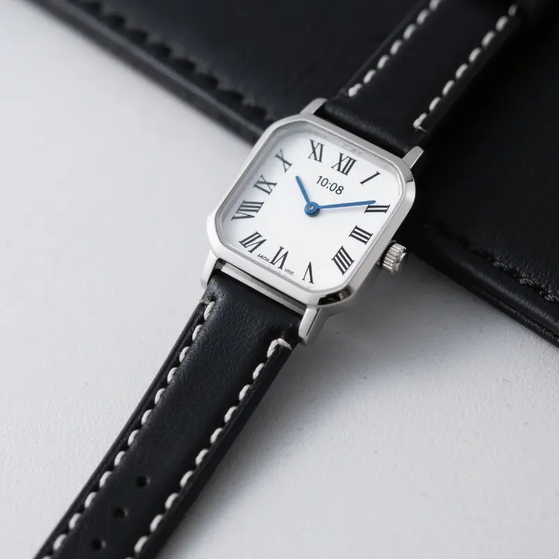 小方皮表帶真皮手錶