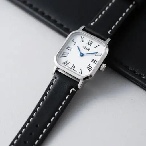 小方皮表帶真皮手錶